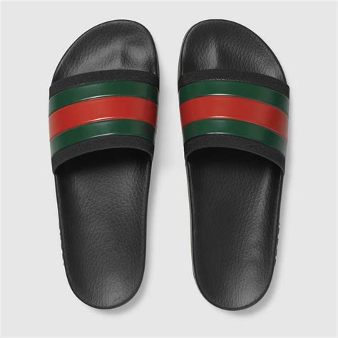 all black gucci slides mens|gucci inspired men's slides.